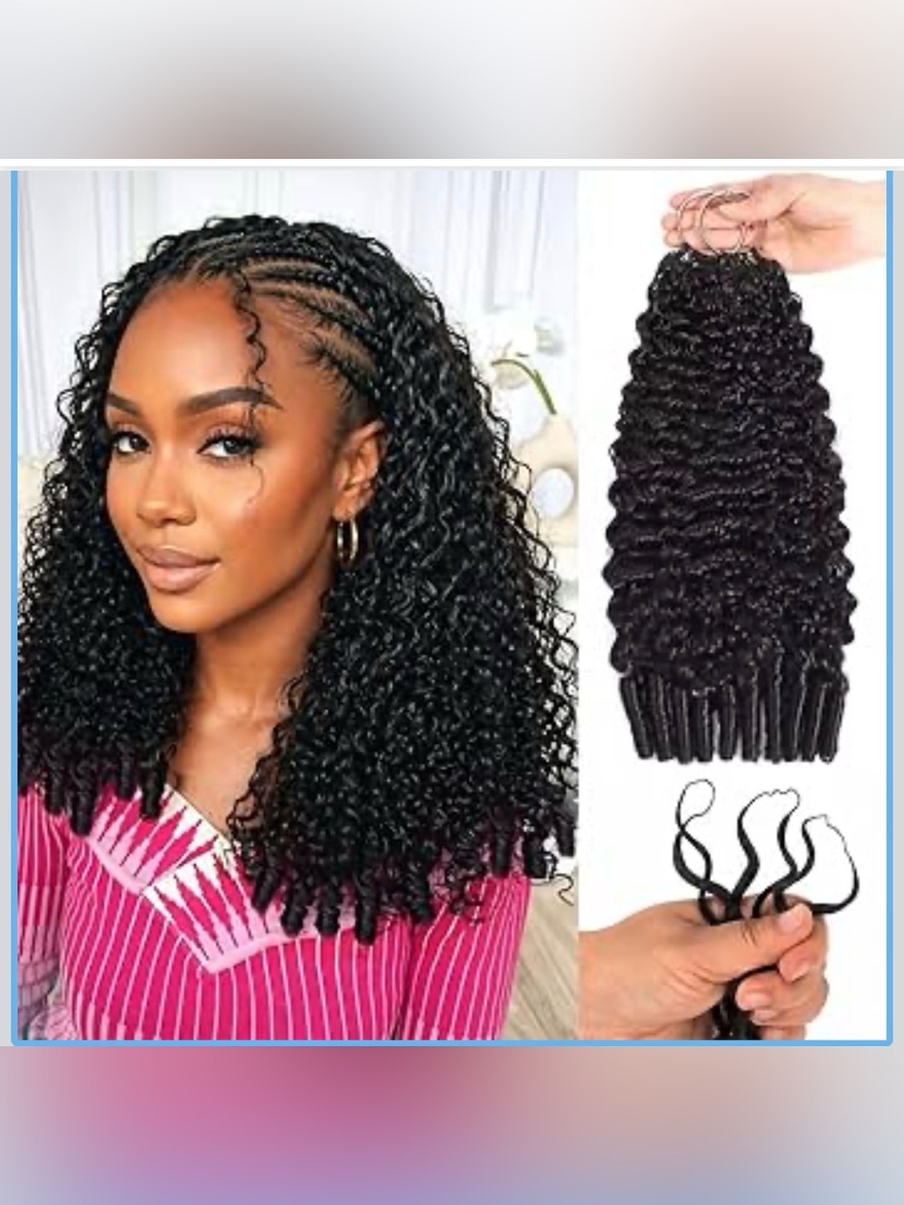 20Inch 100g Burmese Curly Feather Crochet Human Hair Knotless Pre-Separated
